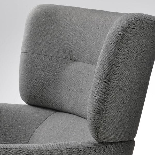 OSKARSHAMN - Armchair with footstool, Tibbleby beige/grey , - best price from Maltashopper.com 99485343
