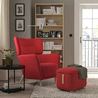 OSKARSHAMN - Armchair with Footstool, Tonerud red , - best price from Maltashopper.com 99485338
