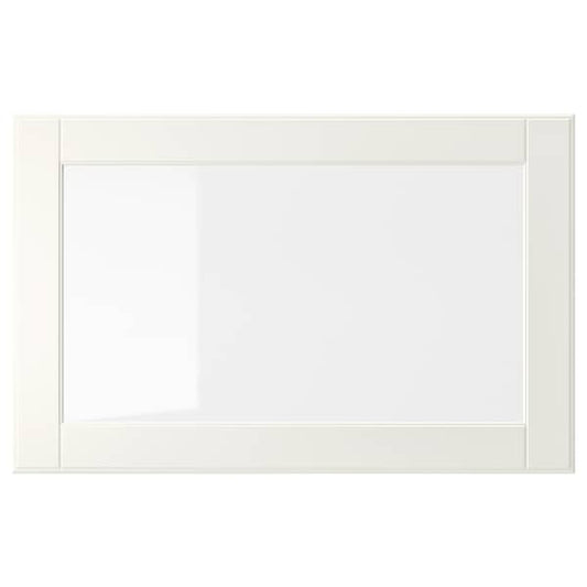Ikea OSTVIK - Glass door, white/clear glass, 60x38 cm