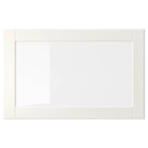 Ikea OSTVIK - Glass door, white/clear glass, 60x38 cm