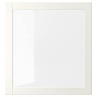 OSTVIK - Glass door, white/clear glass, 60x64 cm - best price from Maltashopper.com 80469654
