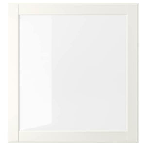 Ikea OSTVIK - Glass door, white/clear glass, 60x64 cm