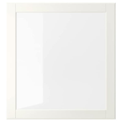 OSTVIK - Glass door, white/clear glass