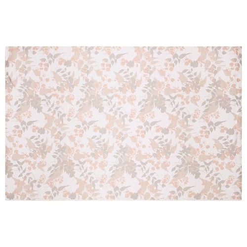 OTYGLAD Tablecloth - grey/beige leaf 145x240 cm
