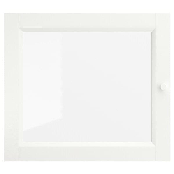 OXBERG - Glass door, white, 40x35 cm - best price from Maltashopper.com 50275619