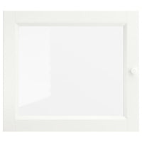 OXBERG glass door, white, 40x35 cm