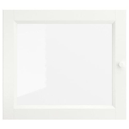 OXBERG - Glass door, white, 40x35 cm