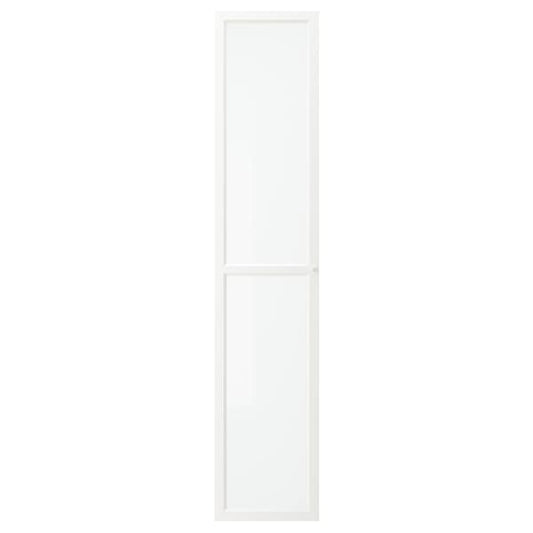 OXBERG - Glass door, white, 40x192 cm - best price from Maltashopper.com 90275617