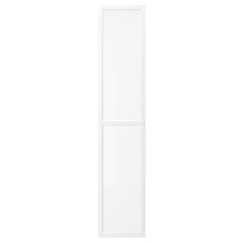 OXBERG - Glass door, white, 40x192 cm