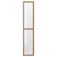 OXBERG glass door, oak effect, 40x192 cm