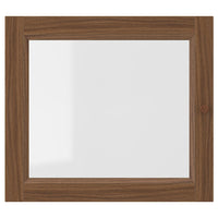 OXBERG - Glass door, brown walnut effect, 40x35 cm - best price from Maltashopper.com 60508703