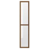 OXBERG glass door, brown walnut effect, 40x192 cm