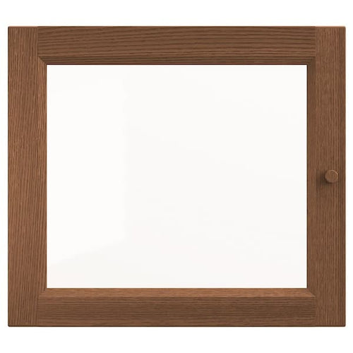 OXBERG Glass door - brown fractal veneer 40x35 cm , 40x35 cm