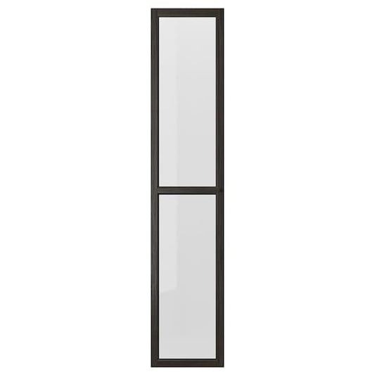 Ikea OXBERG - Glass door, dark brown oak effect,40x192 cm
