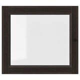 OXBERG glass door, dark brown oak effect, 40x35 cm