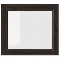 OXBERG - Glass door, dark brown oak effect,40x35 cm - best price from Maltashopper.com 20492898