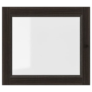 Ikea OXBERG - Glass door, dark brown oak effect,40x35 cm