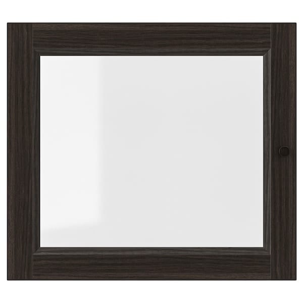 Ikea OXBERG - Glass door, dark brown oak effect,40x35 cm