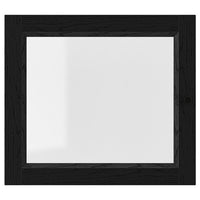 OXBERG - Glass door, black oak effect, 40x35 cm - best price from Maltashopper.com 90477371
