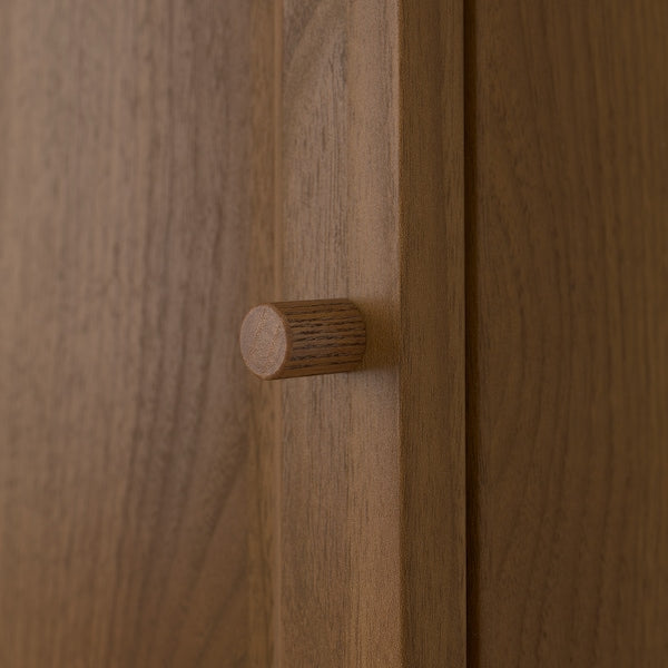 OXBERG - Door, brown walnut effect, 40x97 cm - best price from Maltashopper.com 90508674
