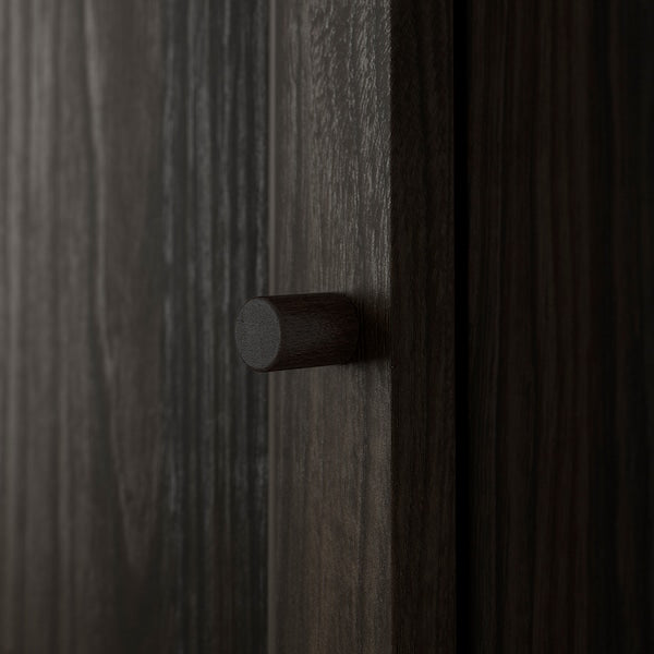 OXBERG - Door, dark brown oak effect,40x97 cm - best price from Maltashopper.com 70492891
