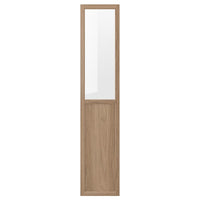OXBERG - Panel/glass door, oak effect, 40x192 cm - best price from Maltashopper.com 90477432