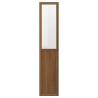 OXBERG - Panel/glass door, brown walnut effect, 40x192 cm - best price from Maltashopper.com 30508709