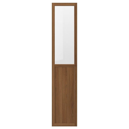 Ikea OXBERG - Panel/glass door, brown walnut effect, 40x192 cm