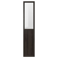OXBERG - Glass panel/door, dark brown oak effect,40x192 cm - best price from Maltashopper.com 40492901