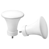 PADDFOT finials, 1 pair, metal/white, 6 cm