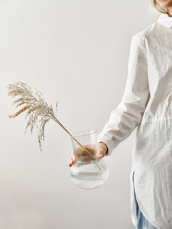 Ikea PÅDRAG - Vase, clear glass, 17 cm