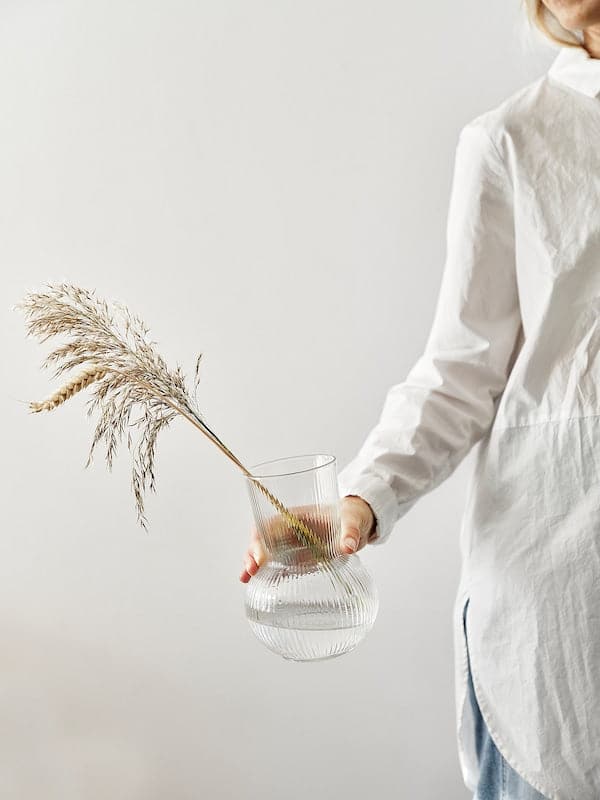PÅDRAG - Vase, clear glass, 17 cm