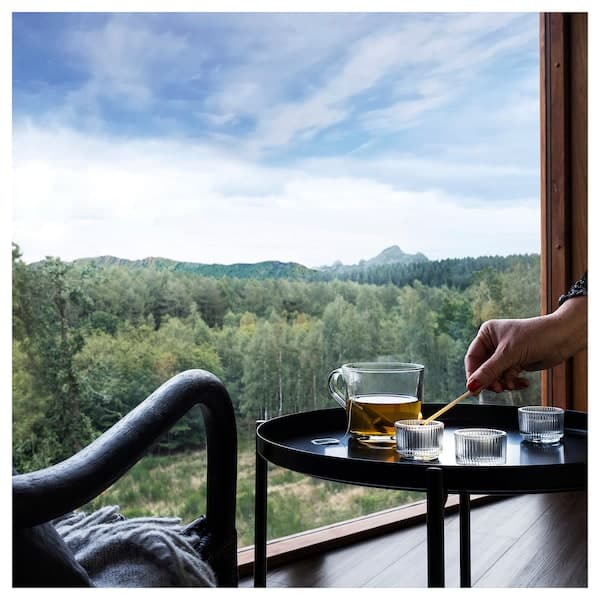 PÄRONTRÄD - Scented tealight, Mountain air/turquoise