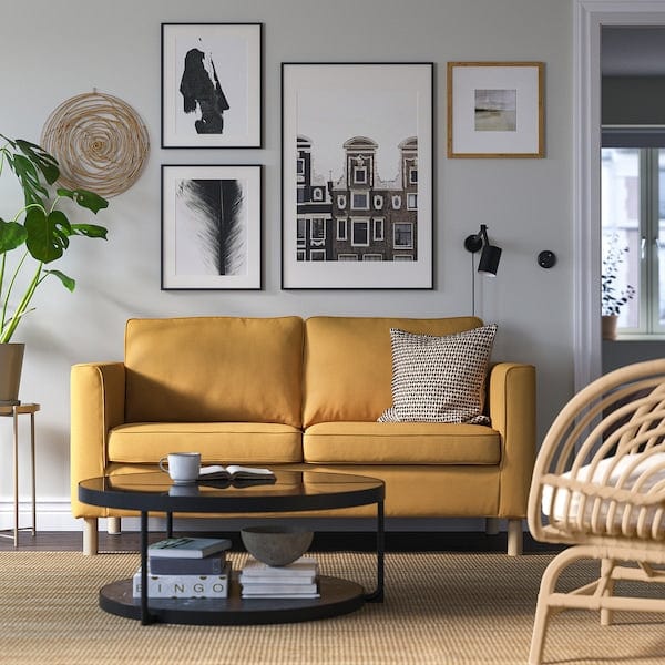 Ikea PÄRUP - 2-seater sofa, Vissle amber