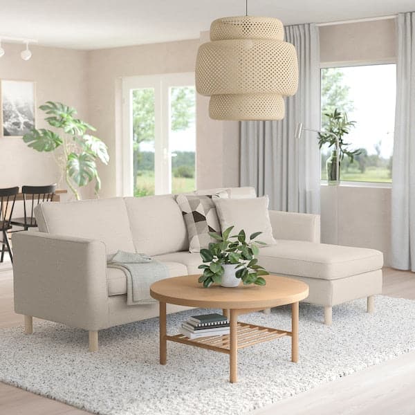 PÄRUP 3-seater sofa with chaise-longue - Beige Gunnared , - best price from Maltashopper.com 09389831