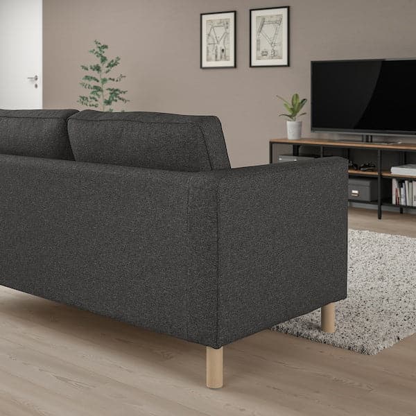 PÄRUP 3 seater sofa with chaise-longue - Gunnared dark grey , - best price from Maltashopper.com 39389839