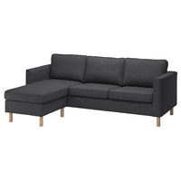 PÄRUP 3 seater sofa with chaise-longue - Gunnared dark grey , - best price from Maltashopper.com 39389839