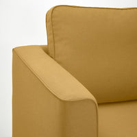 PÄRUP - 3-seater sofa with chaise-longue, Vissle amber - best price from Maltashopper.com 39514287