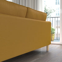 PÄRUP - 3-seater sofa with chaise-longue, Vissle amber - best price from Maltashopper.com 39514287