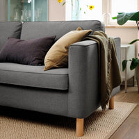 PÄRUP 3 seater sofa with chaise-longue - Vissle grey , - best price from Maltashopper.com 89389827