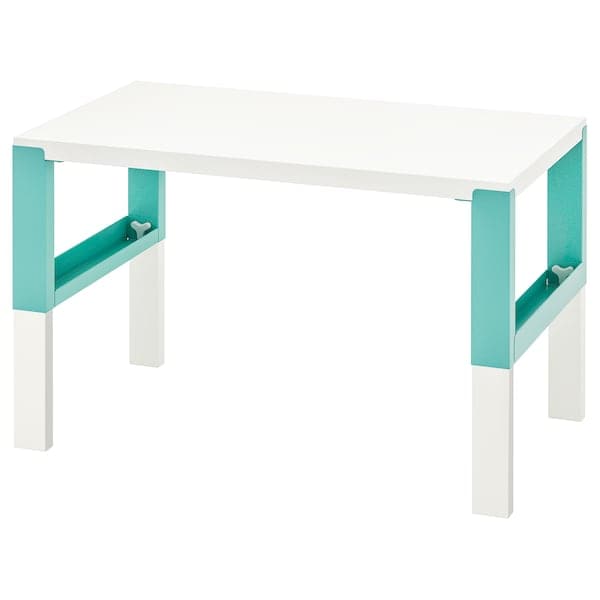 Ikea PÅHL - Desk, white/turquoise, 96x58 cm
