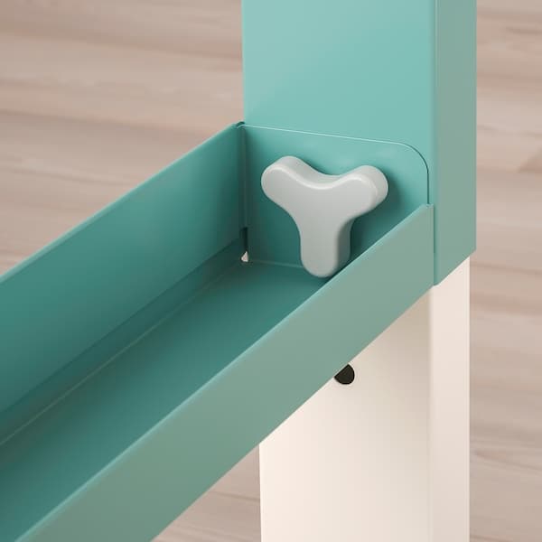 PÅHL - Desk, white/turquoise, 96x58 cm - best price from Maltashopper.com 89437475