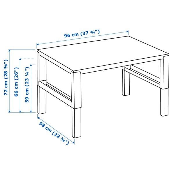 Ikea PÅHL - Desk, white, 96x58 cm