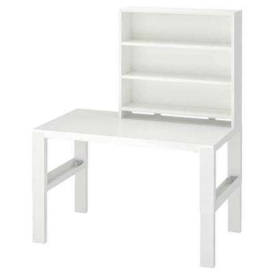 PÅHL - Desk with shelf unit, white, 96x58 cm - best price from Maltashopper.com 49529052