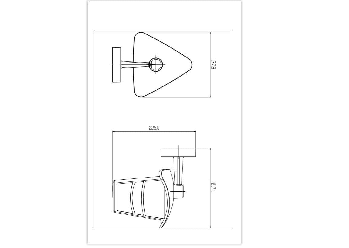 PALAMA ALUMINIUM WALL LIGHT WHITE 22X21.5 CM E27=60W IP44