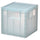 PANSARTAX - PANSARTAX Storage box with lid, transparent grey-blue, 16.5x16.5x16.5 cm