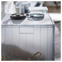 PANSARTAX - Storage box with lid, transparent grey-blue, 33x33x33 cm - best price from Maltashopper.com 40515021