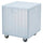 PANSARTAX - PANSARTAX Box with castors and lid, transparent grey-blue, 33x33x40 cm