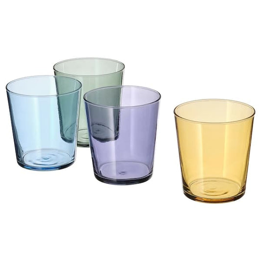 Ikea PAPPERSBJÖRK - Glass, mixed colours, 30 cl