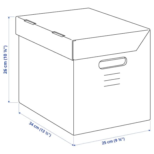 Ikea PAPPIS - Box with lid, brown, 25x34x26 cm